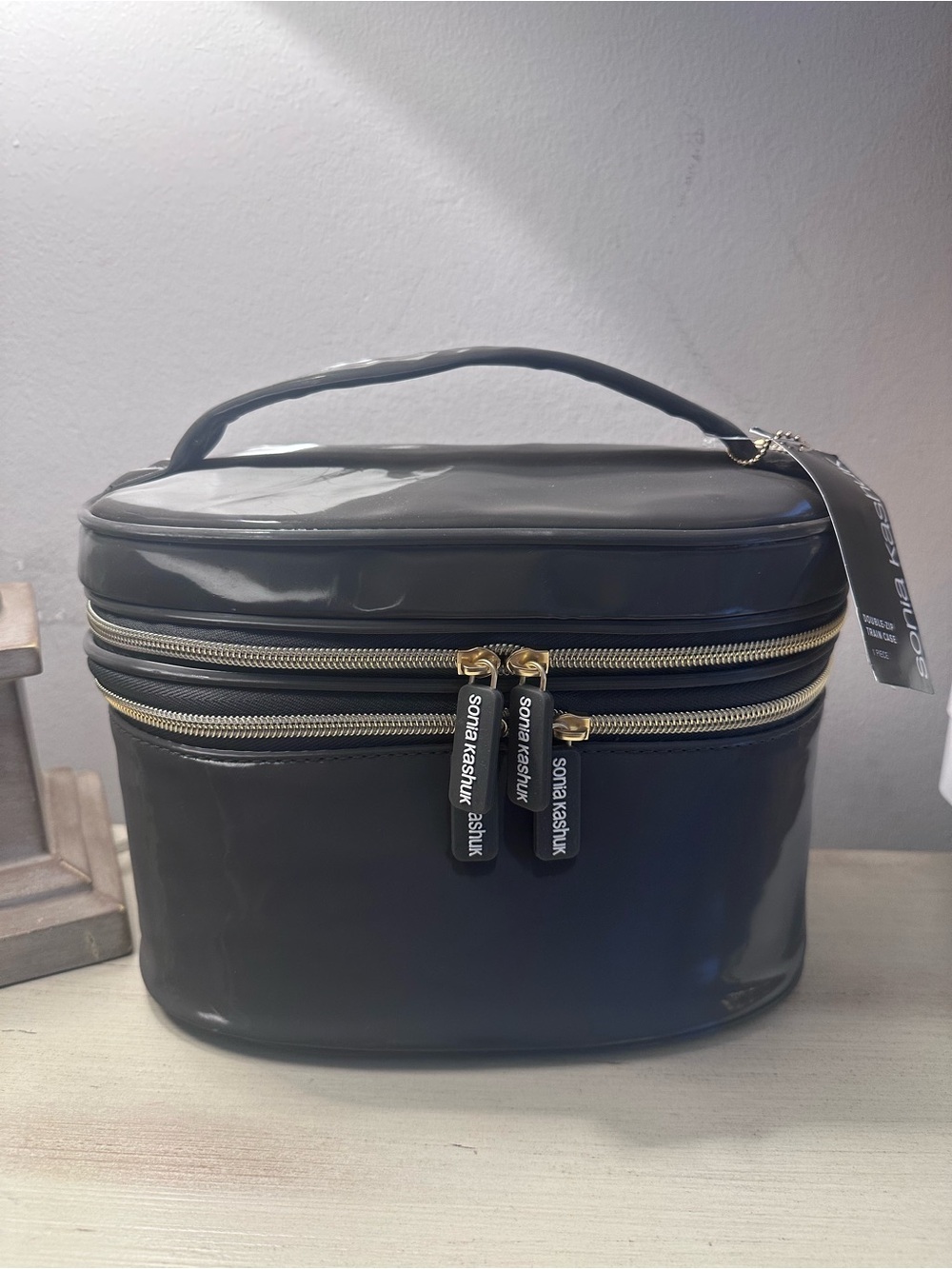 Sonia Kashuk Glossy Black Cosmetic Train Case